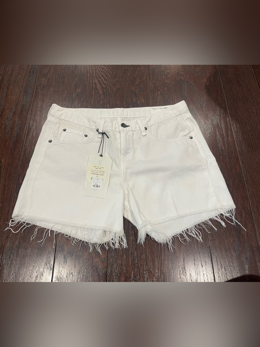 Rag & Bone Boyfriend Cutoff Shorts White Women 29 NEW